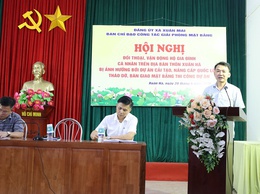 Xuân Mai đối thoại, vận động hộ gia đình, cá nhân tại thôn Xuân Hà thực hiện tháo dỡ, bàn giao mặt bằng phục vụ thi công Dự án cải tạo, nâng cấp Quốc lộ 6