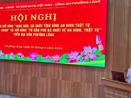 PHƯỜNG LÁNG TỔ CHỨC HỘI NGHỊ RA MẮT HAI MÔ HÌNH “GIAO BAN, RÀ SOÁT TÌNH HÌNH AN NINH TRẬT TỰ” GIAI ĐOẠN 2025–2030 VÀ “TỔ DÂN PHỐ BA NHẤT VỀ AN NINH, TRẬT TỰ”