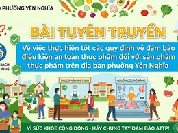 BÀI TUYÊN TRUYỀN: Về việc thực hiện tốt các quy định về đảm bảo điều kiện an toàn thực phẩm đối với sản phẩm thực phẩm trên địa bàn phường Yên Nghĩa