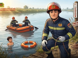 Hà Nội: Tuyên truyền cảnh báo tai nạn đuối nước trong mùa hè nắng nóng