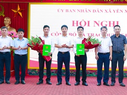 Xã Yên Xuân tổ chức Hội nghị Công bố và trao quyết định về công tác cán bộ