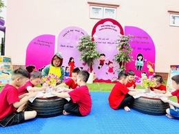 Trường Mầm non A Tứ Hiệp tổ chức “Ngày hội đọc sách” Lan tỏa tình yêu sách từ những năm đầu đời