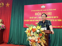 Ban Thường trực Ủy ban MTTQ Việt Nam xã Trần Phú sơ kết công tác quý I, triển khai nhiệm vụ quý II năm 2026
