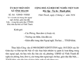 VĨNH THANH RÀ SOÁT HOẠT ĐỘNG CÁC TRUNG TÂM NGOẠI NGỮ, TIN HỌC TRÊN ĐỊA BÀN