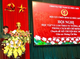 HỘI CỰU CHIẾN BINH XÃ PHÚC SƠN TỔ CHỨC HỘI NGHỊ HỌC TẬP VÀ LÀM THEO TƯ TƯỞNG, ĐẠO ĐỨC, PHONG CÁCH HỒ CHÍ MINH – LAN TỎA GIÁ TRỊ TỪ NHỮNG CÂU CHUYỆN VỀ BÁC