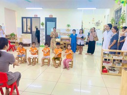 Các trường mầm non trên địa bàn xã tăng cường phòng, chống dịch bệnh tay chân miệng 