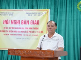Hội nghị nghiệm thu, bàn giao công trình Nhà văn hóa thôn Đông Thượng