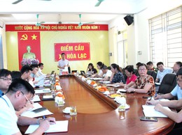 Thường trực Đảng ủy xã Hòa Lạc làm việc với UBND xã về nhiệm vụ văn hóa – xã hội năm 2026