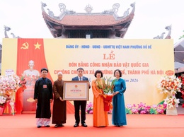 Phường Bồ Đề đón Bằng công nhận Bảo vật Quốc gia chuông chùa An Xá