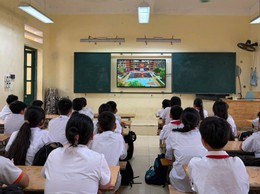 Các trường THCS trên địa bàn xã sôi nổi 