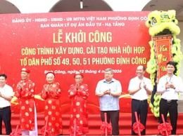 Khởi công xây dựng, cải tạo nhà hội họp Tổ dân phố tại phường Định Công