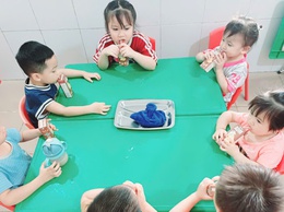 Tặng sữa trong chương trình “Quỹ sữa Vương cao Việt Nam”