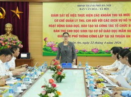 Ban Văn hóa - Xã hội, HĐND Thành phố Hà Nội giám sát chuyên đề tại Thuận An