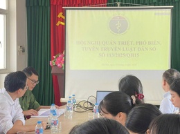 Xã Thuận An tham gia tập huấn trực tuyến về Luật Dân số