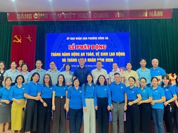 Phường Hồng Hà tổ chức lễ phát động tháng hành động về an toàn, vệ sinh lao động và tháng công nhân năm 2026