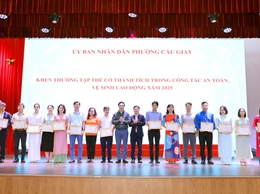 Phường Cầu Giấy tổ chức Lễ phát động Tháng hành động về An toàn, vệ sinh lao động và Tháng Công nhân năm 2026