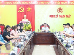 XÃ THẠCH THẤT THAM DỰ HỘI NGHỊ TRỰC TUYẾN VỀ CẢI CÁCH HÀNH CHÍNH, KIỂM SOÁT THỦ TỤC HÀNH CHÍNH VÀ PHÂN CẤP, ỦY QUYỀN