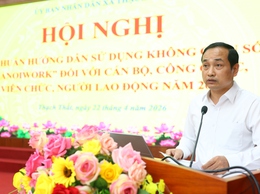 Xã Thạch Thất tập huấn sử dụng Không gian làm việc số HanoiWork