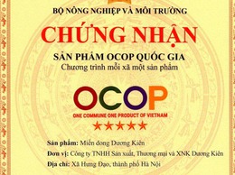 MIẾN DONG DƯƠNG KIÊN – KHẲNG ĐỊNH GIÁ TRỊ SẢN PHẨM OCOP CẤP QUỐC GIA