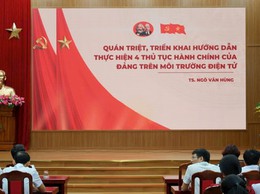 Xã Tiến Thắng quán triệt, hướng dẫn triển khai 4 thủ tục hành chính của Đảng trên môi trường điện tử