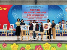 TRƯỜNG TIỂU HỌC KHƯƠNG THƯỢNG HƯỞNG ỨNG NGÀY HỘI ĐỌC SÁCH VÀ TRIỂN LÃM MỸ THUẬT SÁNG TẠO 2026