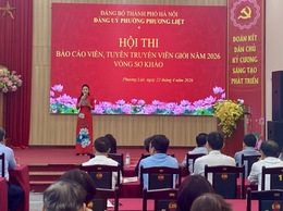 Phường Phương Liệt tổ chức sôi nổi Vòng Sơ khảo – phần thi thuyết trình Hội thi Báo cáo viên, tuyên truyền viên giỏi năm 2026