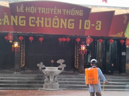 CHỦ ĐỘNG PHUN KHỬ KHUẨN PHỤC VỤ CÔNG TÁC CHUẨN BỊ LỄ HỘI TRUYỀN THỐNG LÀNG CHUÔNG 2026