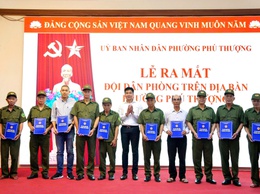 Lễ ra mắt đội dân phòng Phường Phú Thượng – tăng cường lực lượng tại chỗ, chủ động bảo đảm an ninh, an toàn địa bàn