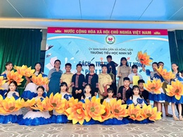 Trường Tiểu học Ninh Sở tổ chức thành công cuộc thi “Xếp sách nghệ thuật và giới thiệu cuốn sách hay”