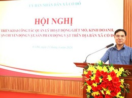 UBND XÃ CỔ ĐÔ TỔ CHỨC HỘI NGHỊ TRIỂN KHAI CÔNG TÁC QUẢN LÝ GIẾT MỔ, VẬN CHUYỂN, KINH DOANH ĐỘNG VẬT VÀ SẢN PHẨM ĐỘNG VẬT
