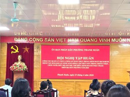 Phường Thanh Xuân tập huấn an toàn thực phẩm cho hộ kinh doanh tại chợ