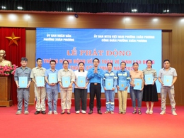 UBND phường Xuân Phương tổ chức Lễ phát động Tháng hành động về An toàn, vệ sinh lao động và Tháng Công nhân năm 2026