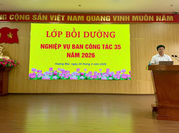 KHAI GIẢNG LỚP BỒI DƯỠNG NGHIỆP VỤ CÔNG TÁC MẶT TRẬN TỔ QUỐC NĂM 2026