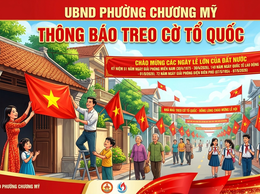 Thông báo treo cờ Tổ quốc chào mừng kỷ niệm 51 năm Ngày Giải phóng miền Nam 30/4; 140 năm ngày Quôc tế lao động 1/5; 72 năm Ngày Giải phóng Điện Biên Phủ 7/5