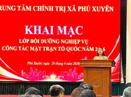 Khai mạc lớp bồi dưỡng nghiệp vụ công tác Mặt trận năm 2026