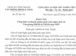 UBND XÃ VĨNH THANH
VĂN PHÒNG HĐND & UBND