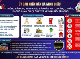 Tăng cường tuyên truyền đảm bảo an toàn thực phẩm, PCCC và vệ sinh môi trường tại chợ Minh Châu.