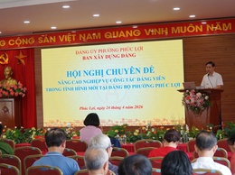 Hội nghị chuyên đề nâng cao nghiệp vụ công tác đảng viên trong tình hình mới tại Đảng bộ phường Phúc Lợi