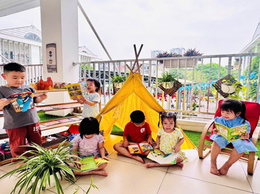 HƯỞNG ỨNG NGÀY HỘI SÁCH- TRƯỜNG MẦM NON HOA MAI LAN TỎA VĂN HÓA ĐỌC TỚI TRẺ THƠ