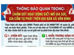 THÔNG BÁO VỀ VIỆC CHẤM DỨT HOẠT ĐỘNG GIẾT MỔ GIA SÚC, GIA CẦM KHÔNG ĐƯỢC CẤP PHÉP TRÊN ĐỊA BÀN XÃ VÂN ĐÌNH