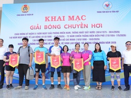 Tưng bừng Giải Bóng chuyền hơi CNVCNLĐ xã Thuận An năm 2026