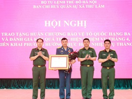 BAN CHQS XÃ THƯ LÂM TỔ CHỨC HỘI NGHỊ  TRAO TẶNG HUÂN CHƯƠNG BẢO VỆ TỔ QUỐC HẠNG BA, ĐÁNH GIÁ KẾT QUẢ THỰC HIỆN NHIỆM VỤ THÁNG 4 VÀ TRIỂN KHAI NHIỆM VỤ THÁNG 5 NĂM 2026