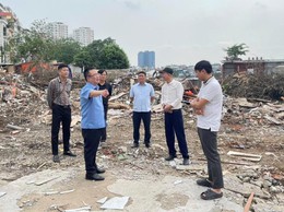Phường Khương Đình đẩy nhanh tiến độ dự án đường vành đai 2,5, duy trì thi công xuyên xuyên lễ