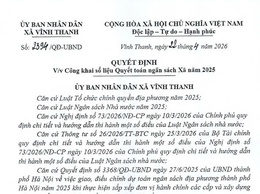 ỦY BAN NHÂN DÂN XÃ VĨNH THANH