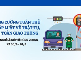 Tuyên truyền pháp luật về công tác bảo đảm trật tự, an toàn giao thông phục vụ nhu cầu đi lại của Nhân dân trong dịp nghỉ Lễ giỗ Tổ Hùng Vương, nghỉ Lễ 30/4 - 01/5 và cao điểm hè năm 2026