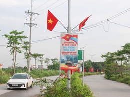 Rực rỡ cờ hoa, băng rôn, khẩu hiệu – Đại Xuyên hướng về kỷ niệm Ngày giải phóng miền Nam 30/4 và  ngày  Quốc tế lao động 1/5