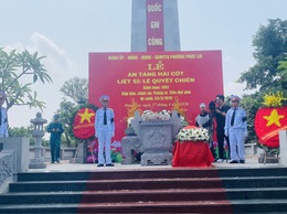 Trang trọng Lễ đón nhận, truy điệu và an táng hài cốt liệt sĩ Lê Quyết Chiến