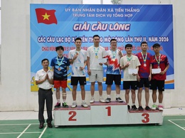 Tiền Thắng sôi nổi tổ chức Giải Cầu lông các Câu lạc bộ mở rộng lần thứ II năm 2026