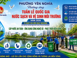 Phường Yên Nghĩa hưởng ứng Tuần lễ Quốc gia Nước sạch và Vệ sinh môi trường năm 2026