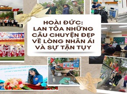 HOÀI ĐỨC: LAN TỎA NHỮNG CÂU CHUYỆN ĐẸP VỀ LÒNG NHÂN ÁI VÀ SỰ TẬN TỤY